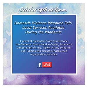 Domestic Violence Resource Fair: Local Services Available During the Pandemic