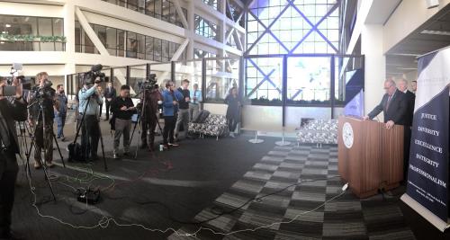 Mike Freeman at the Merit Drywall Press Conference January 21, 2020